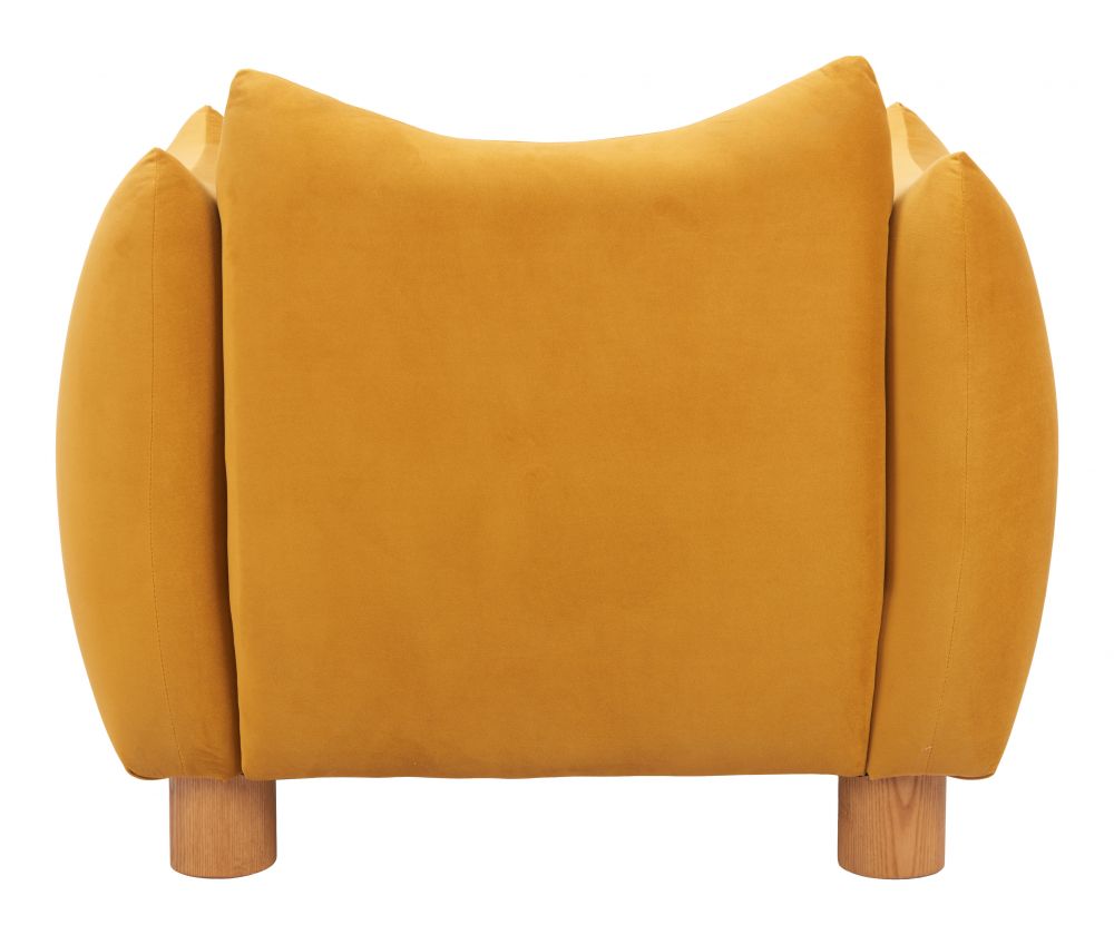 Meia Mustard Velvet Club Chair