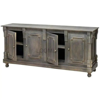 Melveryn Hand Carved Four Doors Sideboard