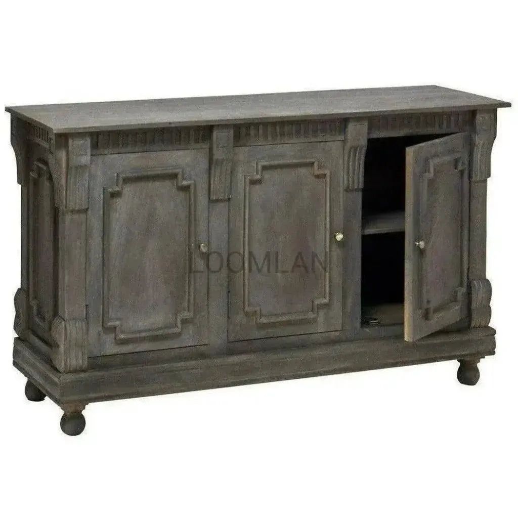 Melveryn Three Doors Grey Sideboard
