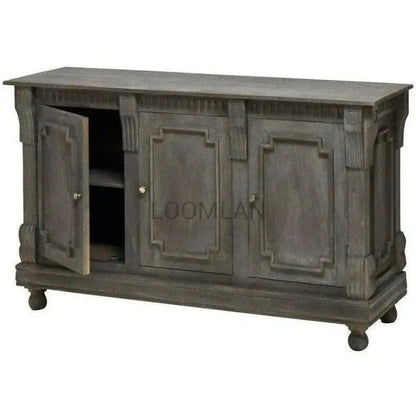 Melveryn Three Doors Grey Sideboard