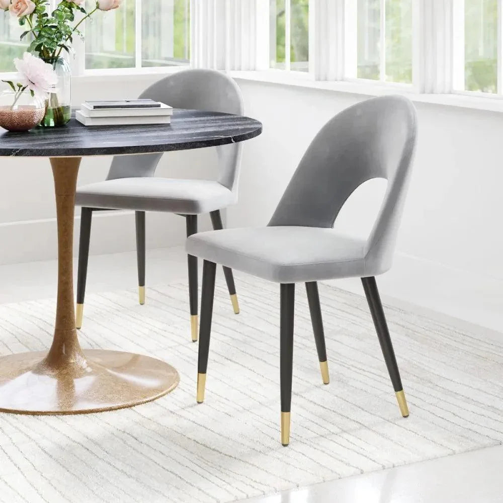Menlo Velvet Armless Dining Chair 2PC