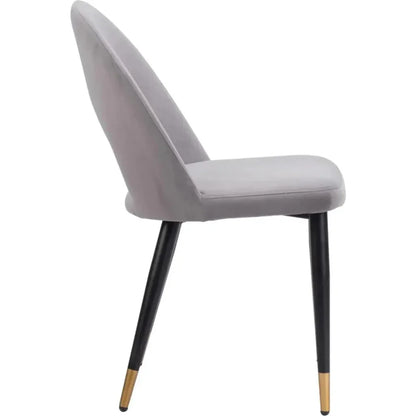 Menlo Velvet Armless Dining Chair 2PC