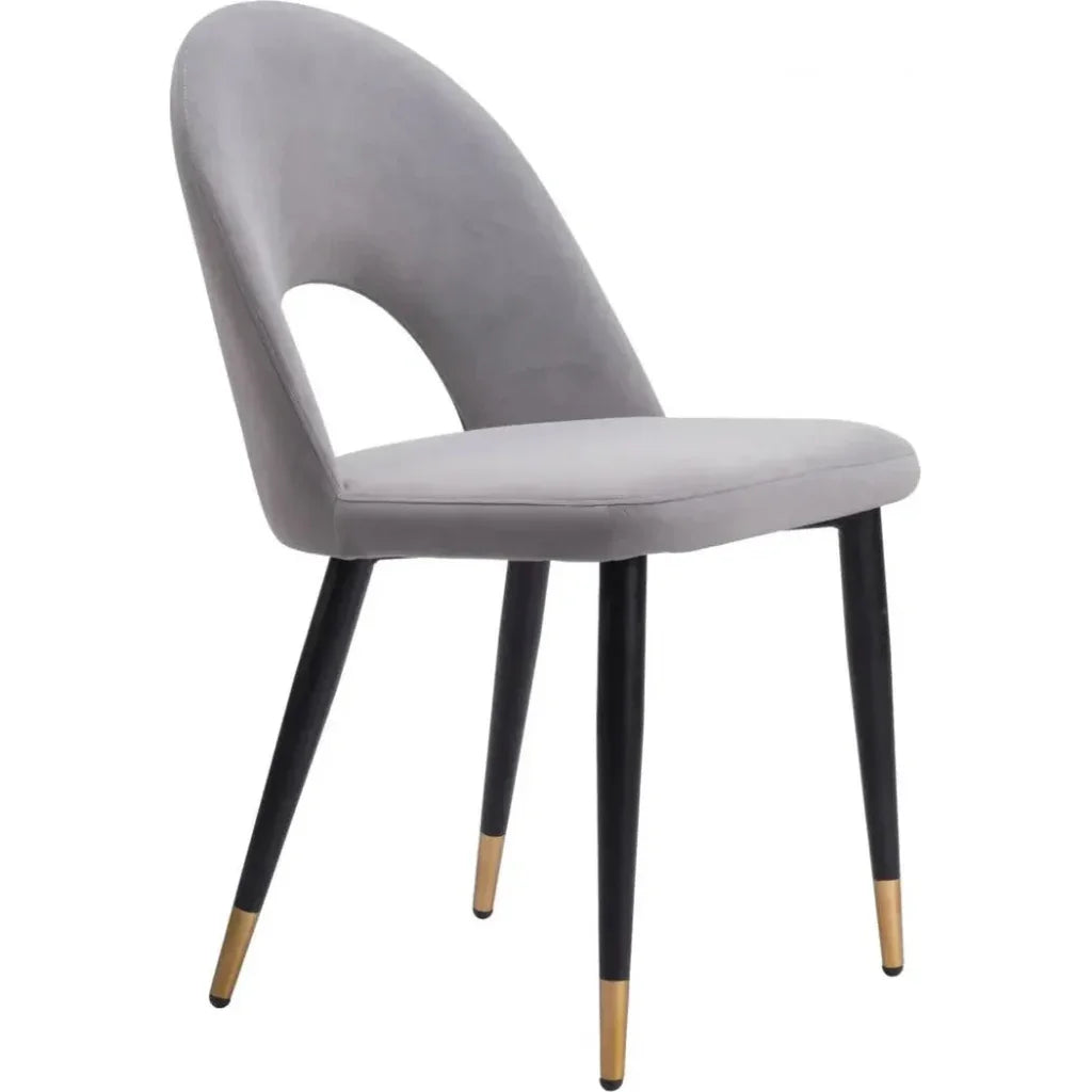 Menlo Velvet Armless Dining Chair 2PC