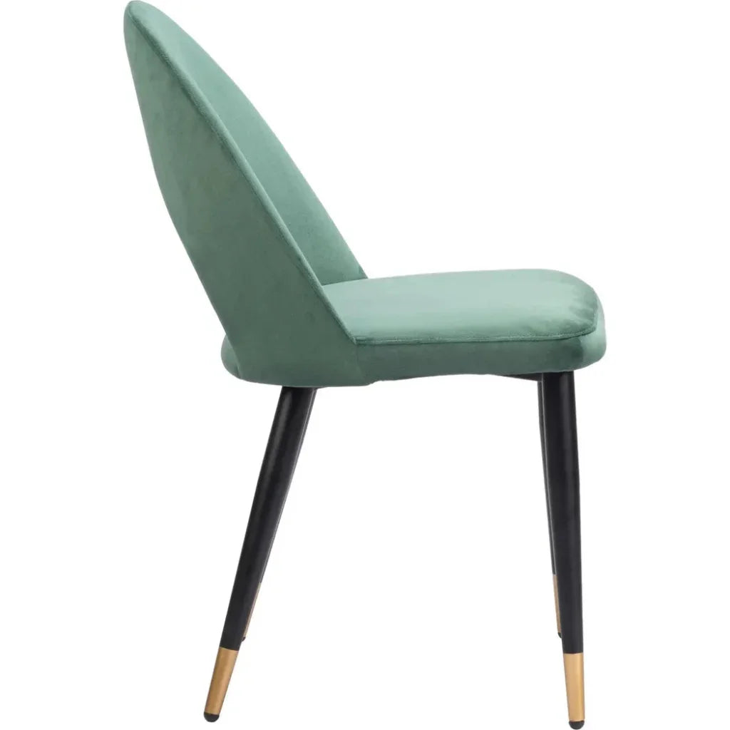 Menlo Velvet Armless Dining Chair 2PC