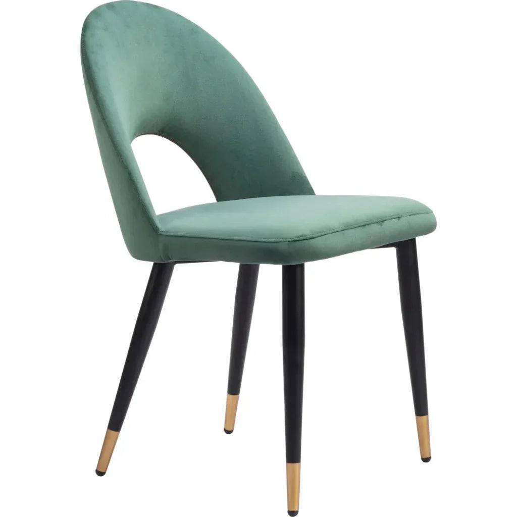 Menlo Velvet Armless Dining Chair 2PC