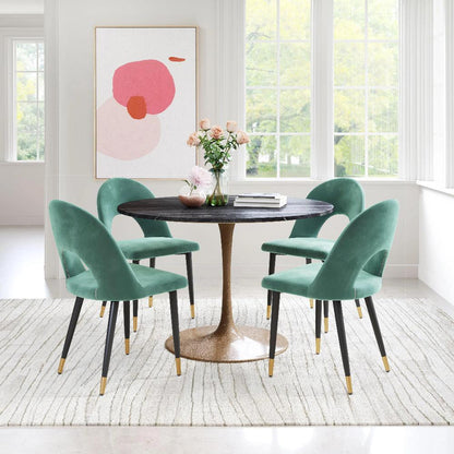 Menlo Velvet Armless Dining Chair 2PC