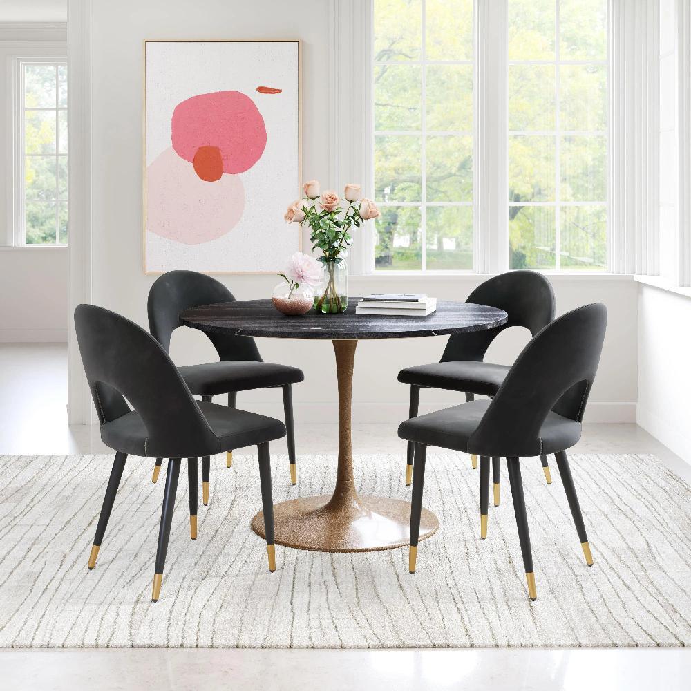 Menlo Velvet Armless Dining Chair 2PC