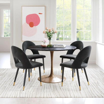 Menlo Velvet Armless Dining Chair 2PC