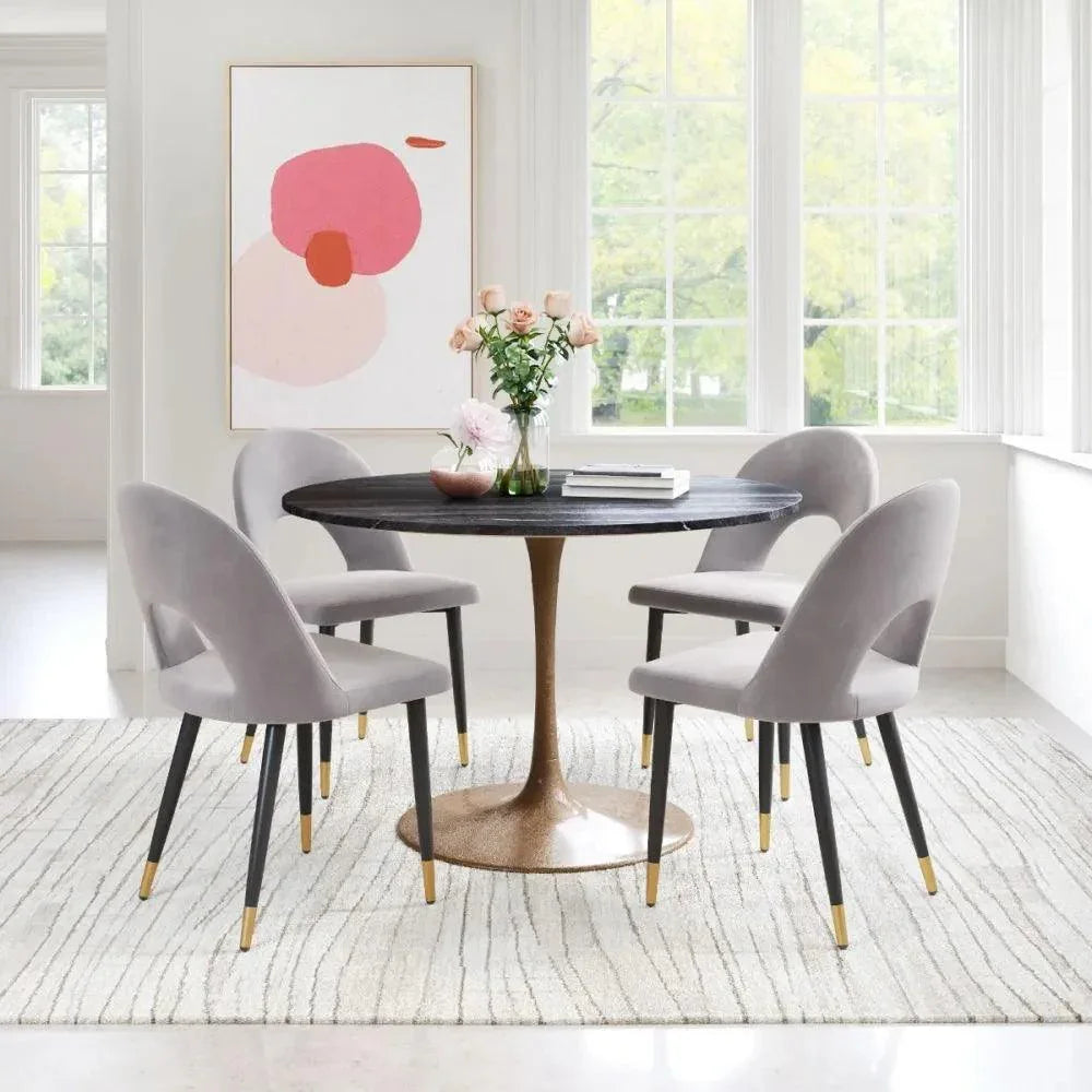 Menlo Velvet Armless Dining Chair 2PC