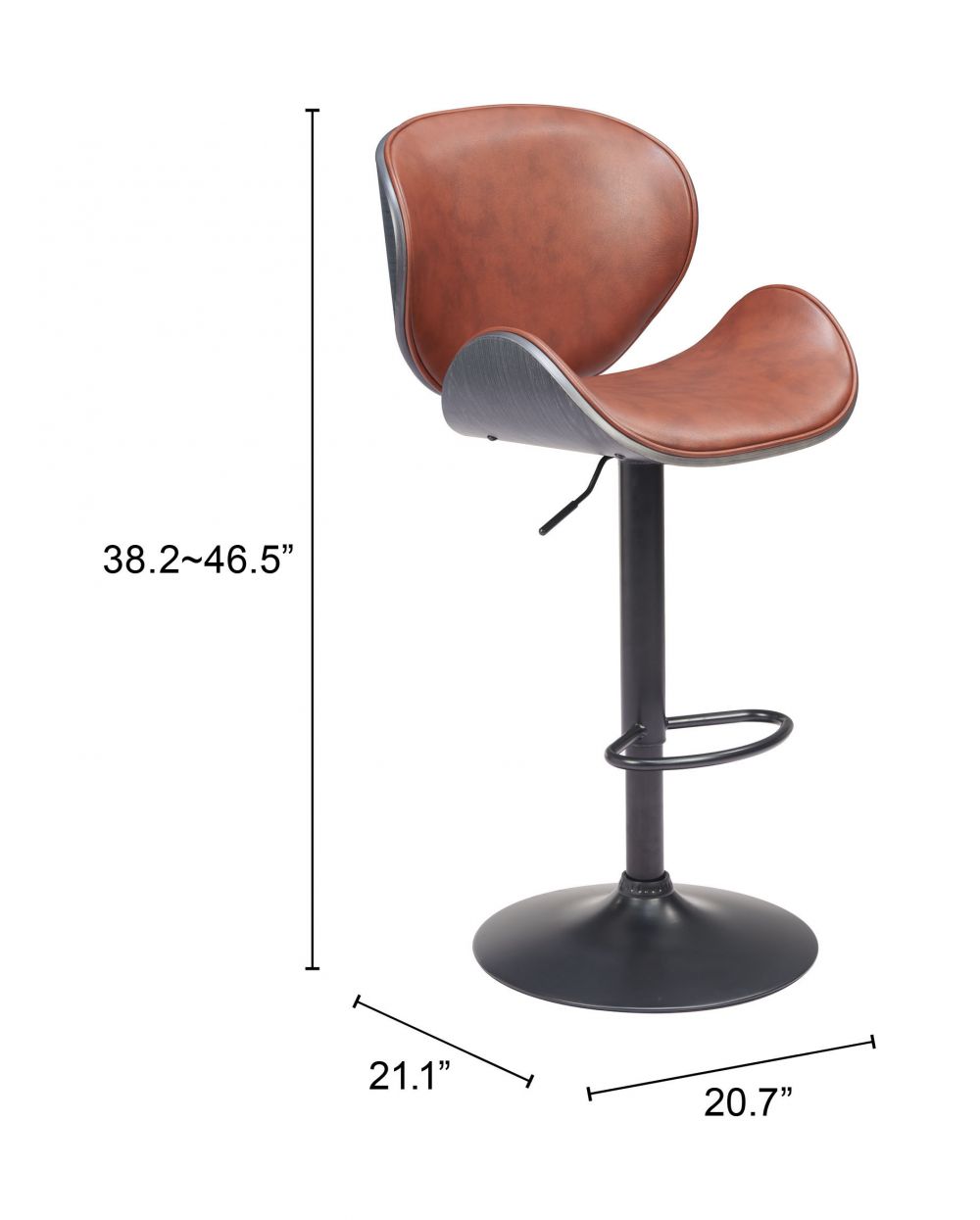 Meyane Faux Leather Barstool
