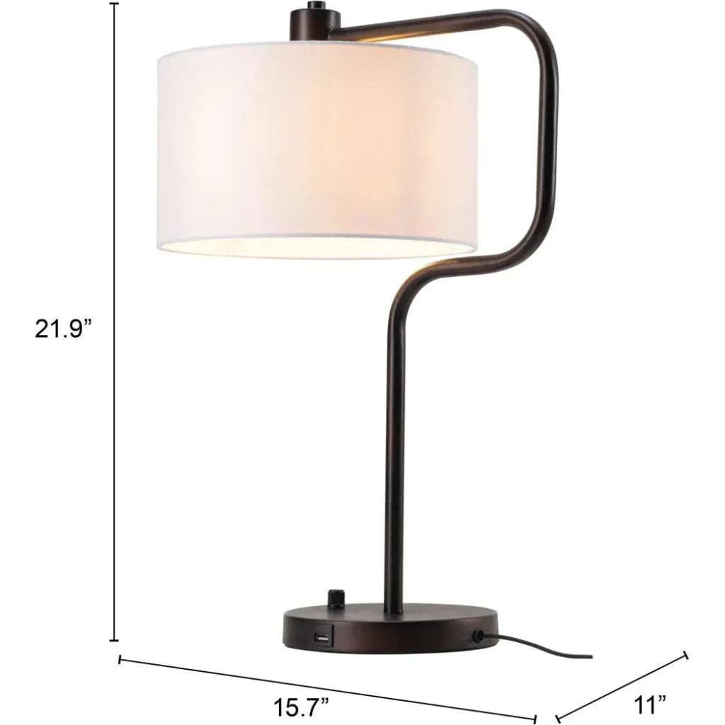 Middlemist Table Lamp White