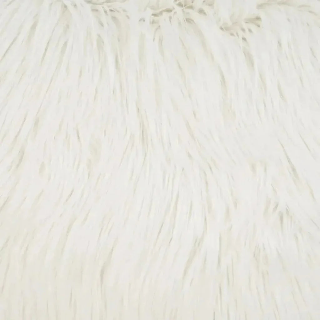 Minelli Faux Fur White Large Throw Pillow Insert