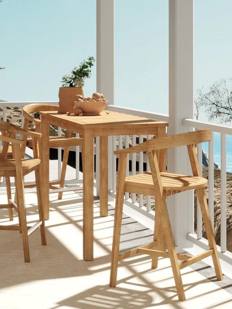 Mirador Teak Patio Rectangular Counter Height Table
