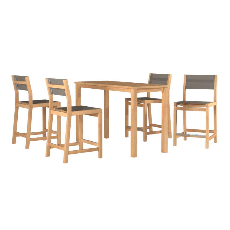 Mirador Teak Patio Rectangular Counter Height Table