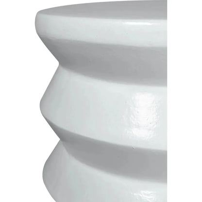 Mirage Accent Table - White Outdoor End Table