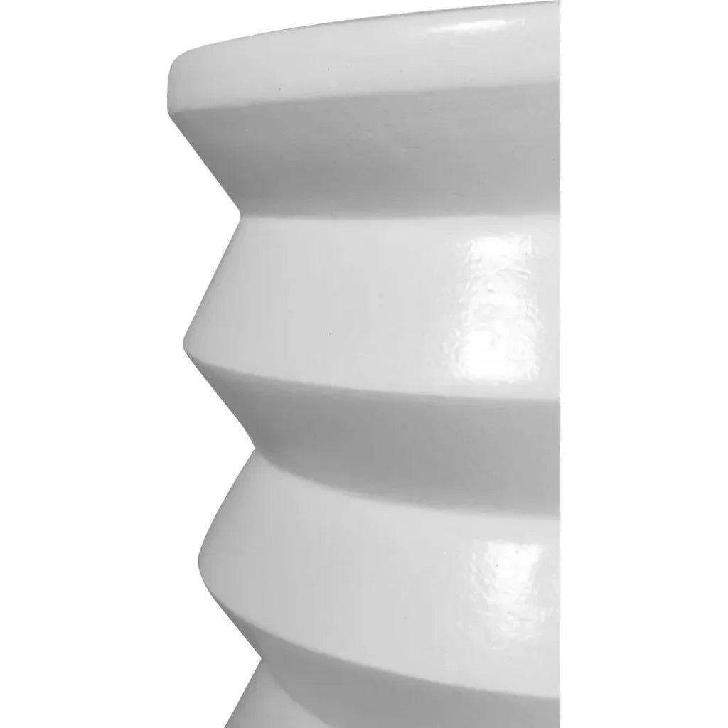 Mirage Accent Table - White Outdoor End Table