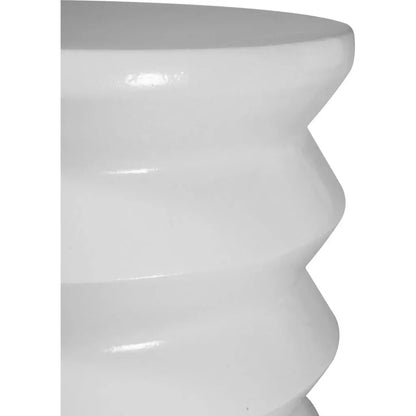Mirage Accent Table - White Outdoor End Table
