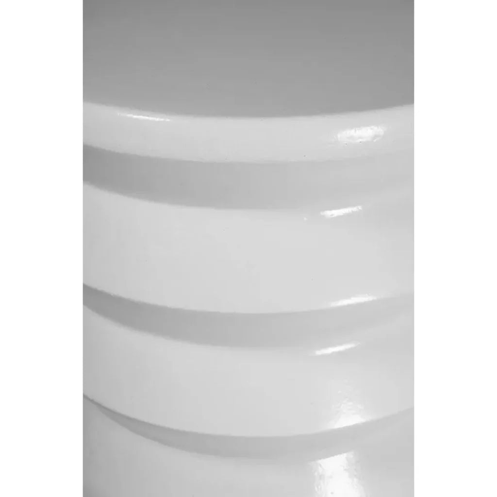 Mirage Accent Table - White Outdoor End Table