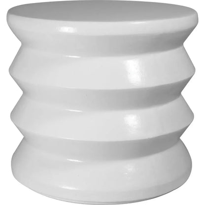 Mirage Accent Table - White Outdoor End Table