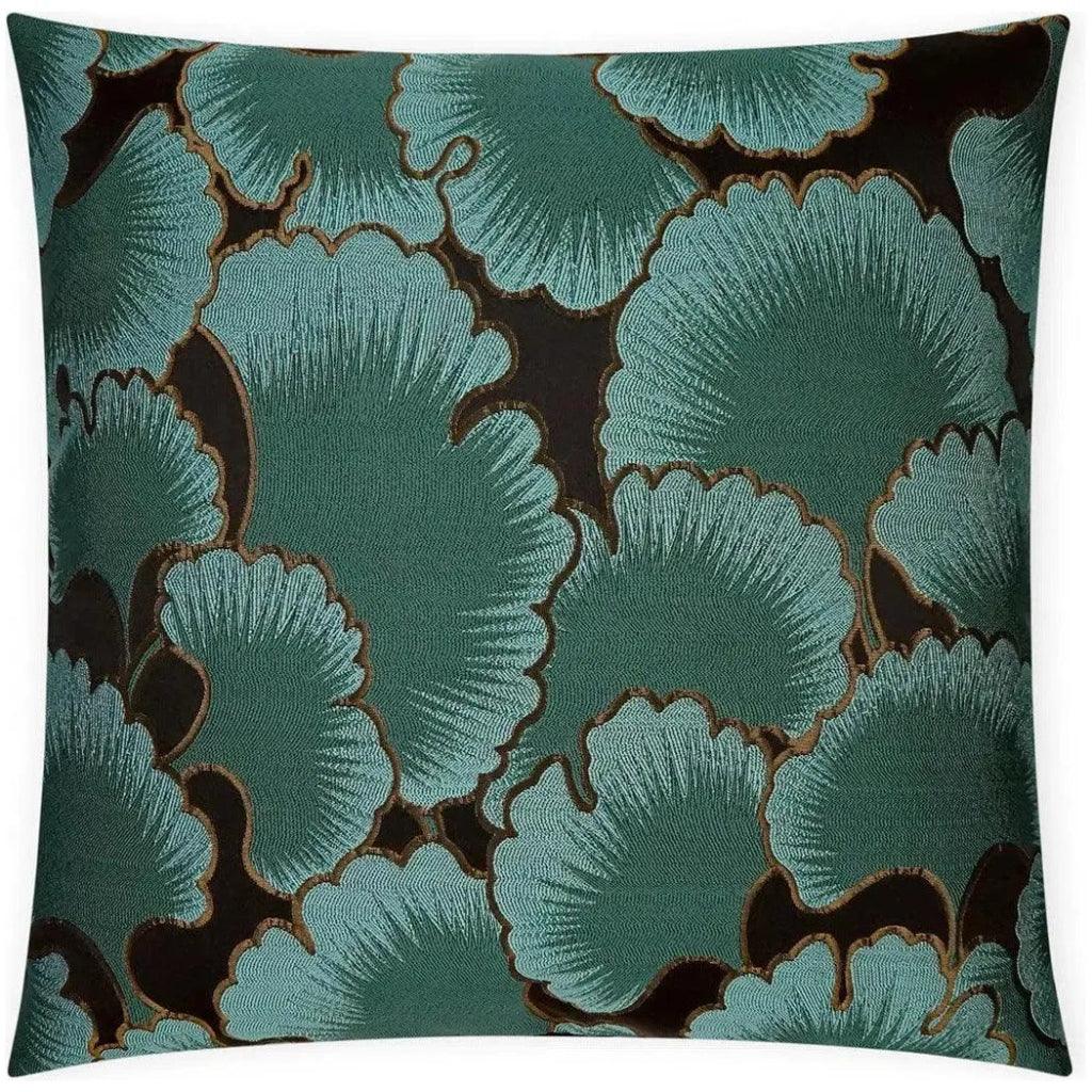 Misha Floral Turquoise Teal Large Throw Pillow Insert