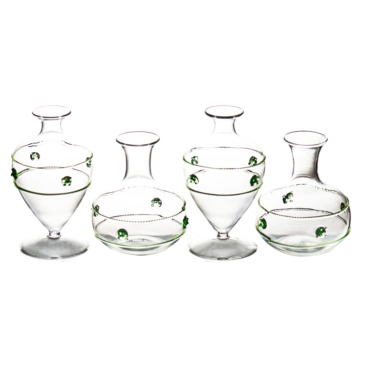 Miss Rose Clear Glass Bud Vase 2PC