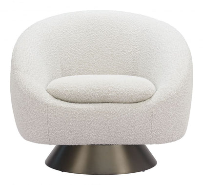 Modan 	Textured Fabric Swivel Club Chair
