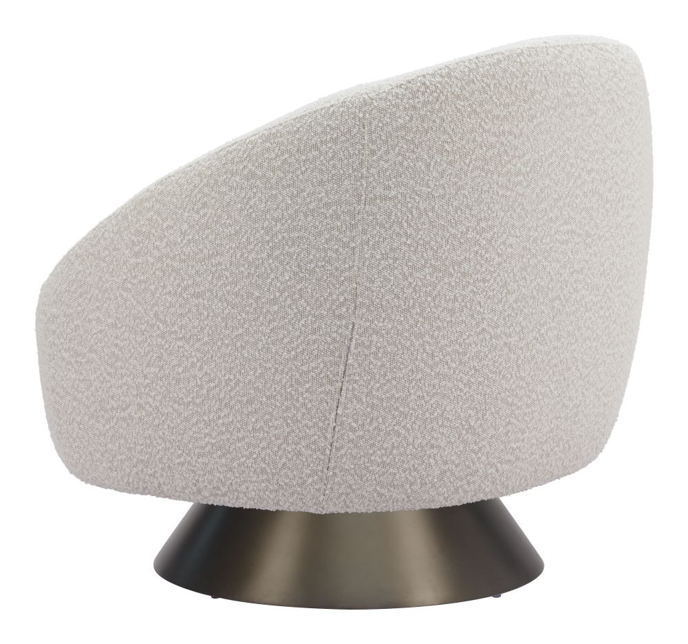 Modan 	Textured Fabric Swivel Club Chair
