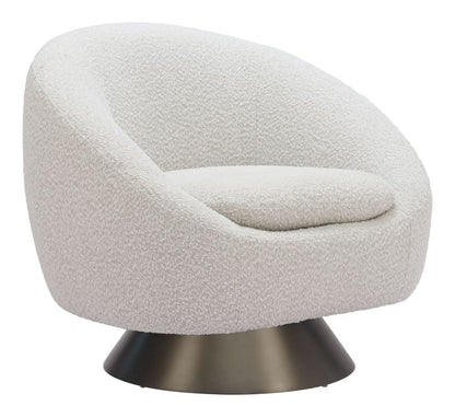 Modan 	Textured Fabric Swivel Club Chair