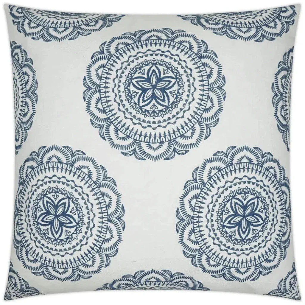 Mondelo Navy Floral Navy Large Throw Pillow Insert