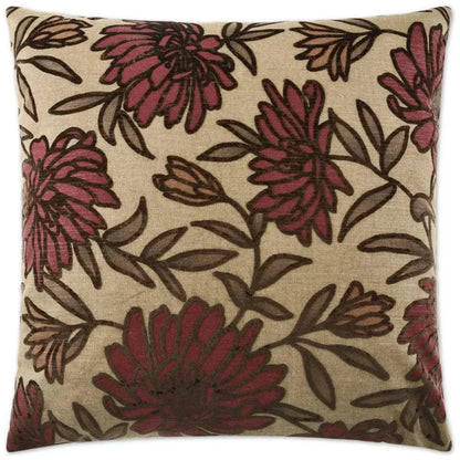 Montague Burgundy Throw Pillow With Insert