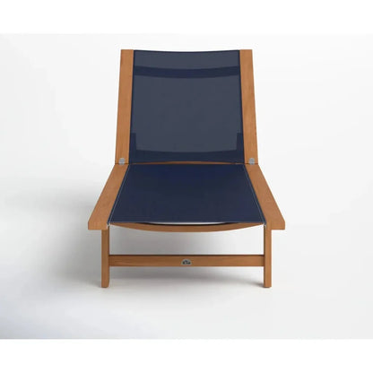 Montauk Teak Outdoor Reclining Sunlounger with Wheels
