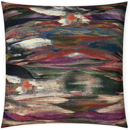 Montreux Plumage Abstract Purple Red Large Throw Pillow