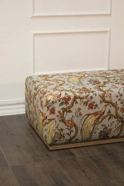 Morriis Fabric Rectangular Ottoman