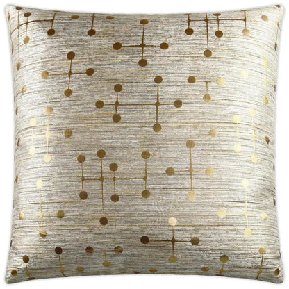 Morse Gold Throw Pillow With Insert