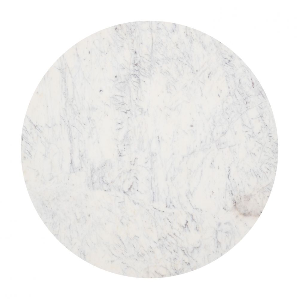 Mufid White Marble Top Round Bistro Table