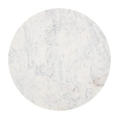 Mufid White Marble Top Round Bistro Table