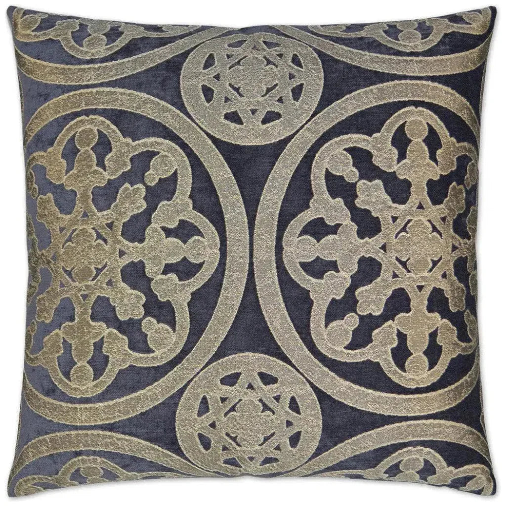 Mulberry Slate Blue Throw Pillow With Insert