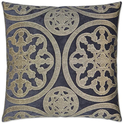 Mulberry Slate Blue Throw Pillow With Insert