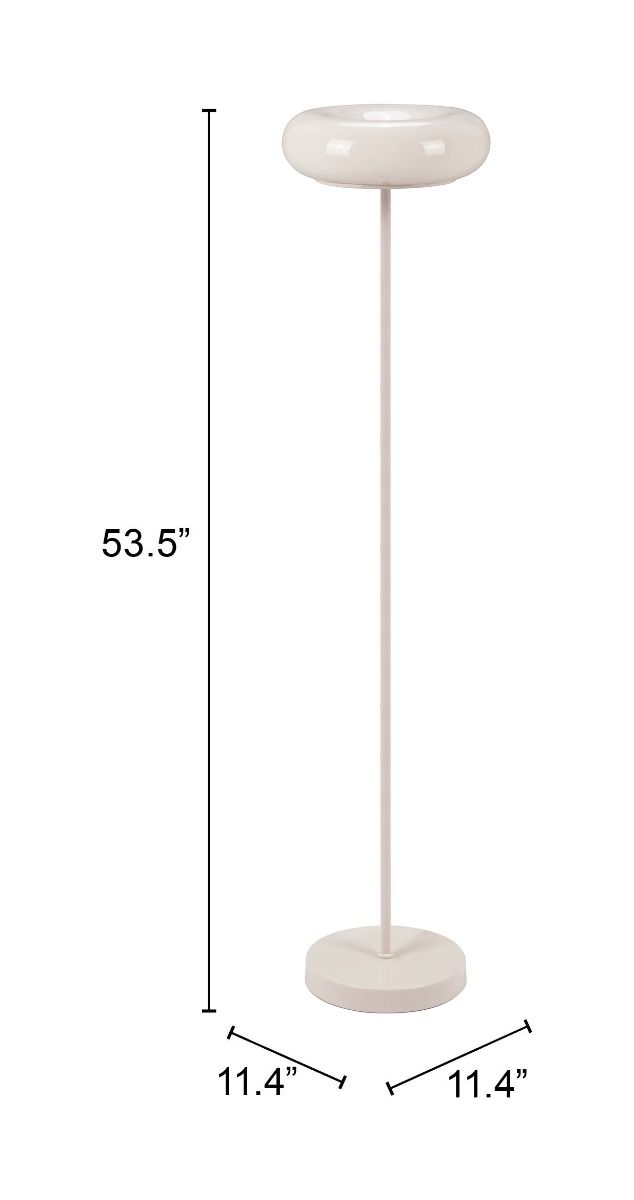 Munk Steel Cream Floor Lamp