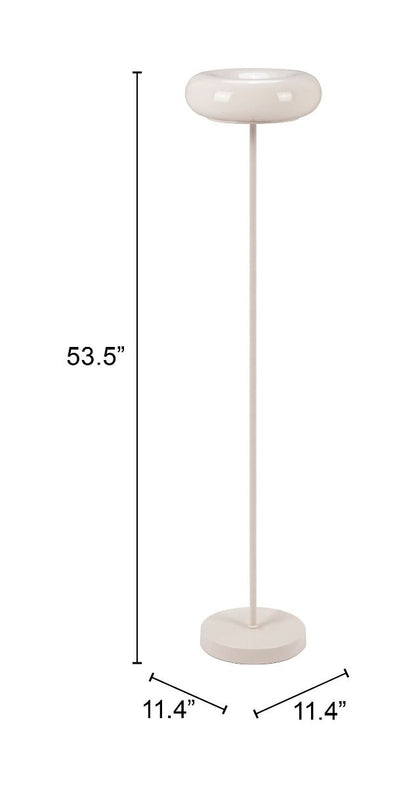 Munk Steel Cream Floor Lamp