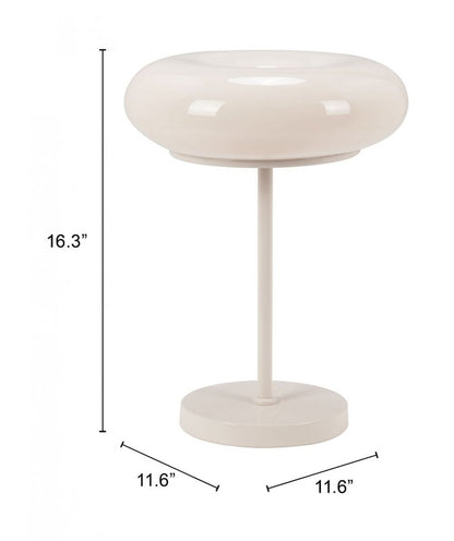 Munk Steel White Table Lamp