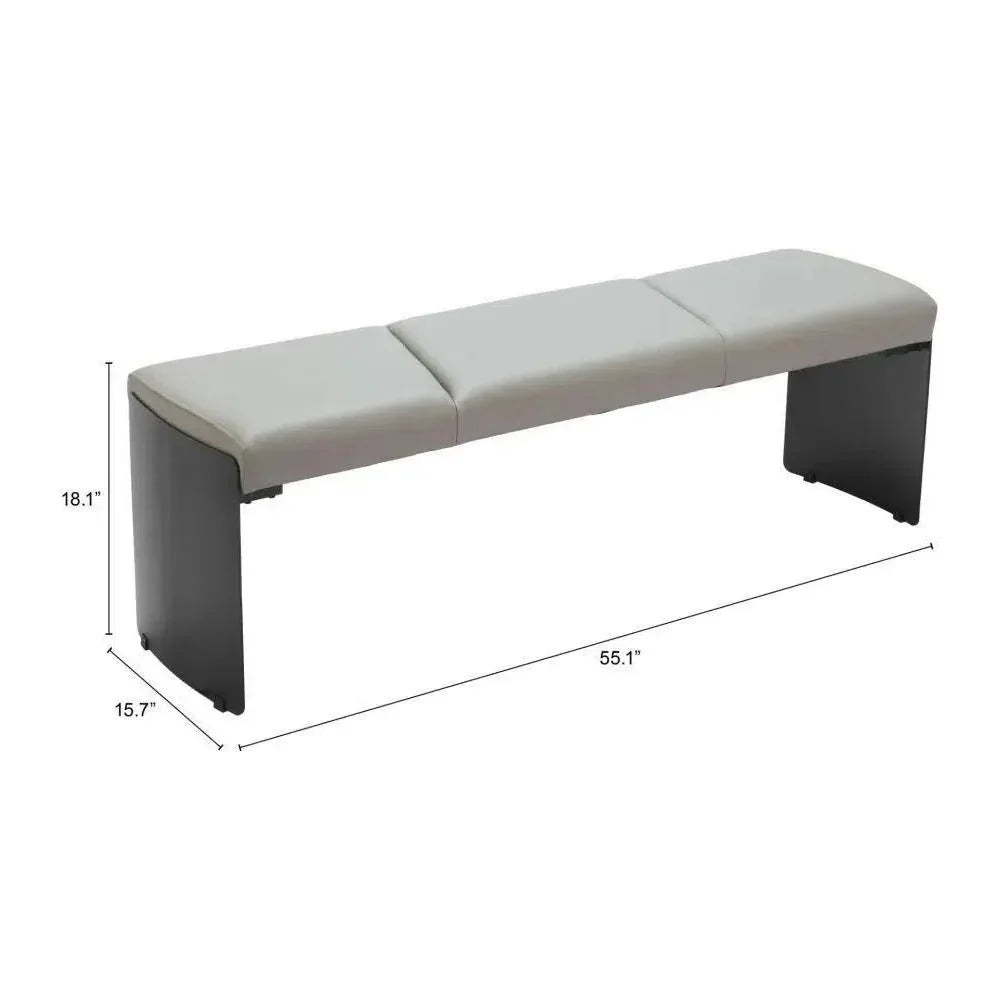 Mur Wooden Fabric Bench