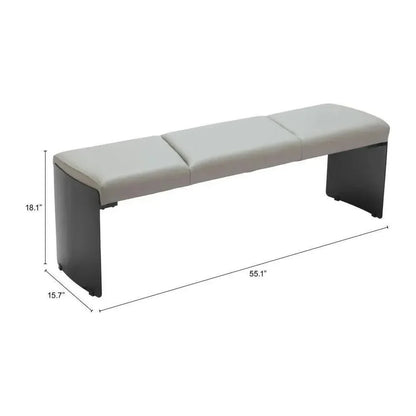 Mur Wooden Fabric Bench