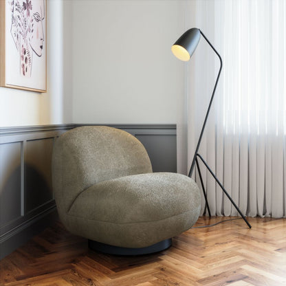 Myanmar Shearling Fabric Club Chair