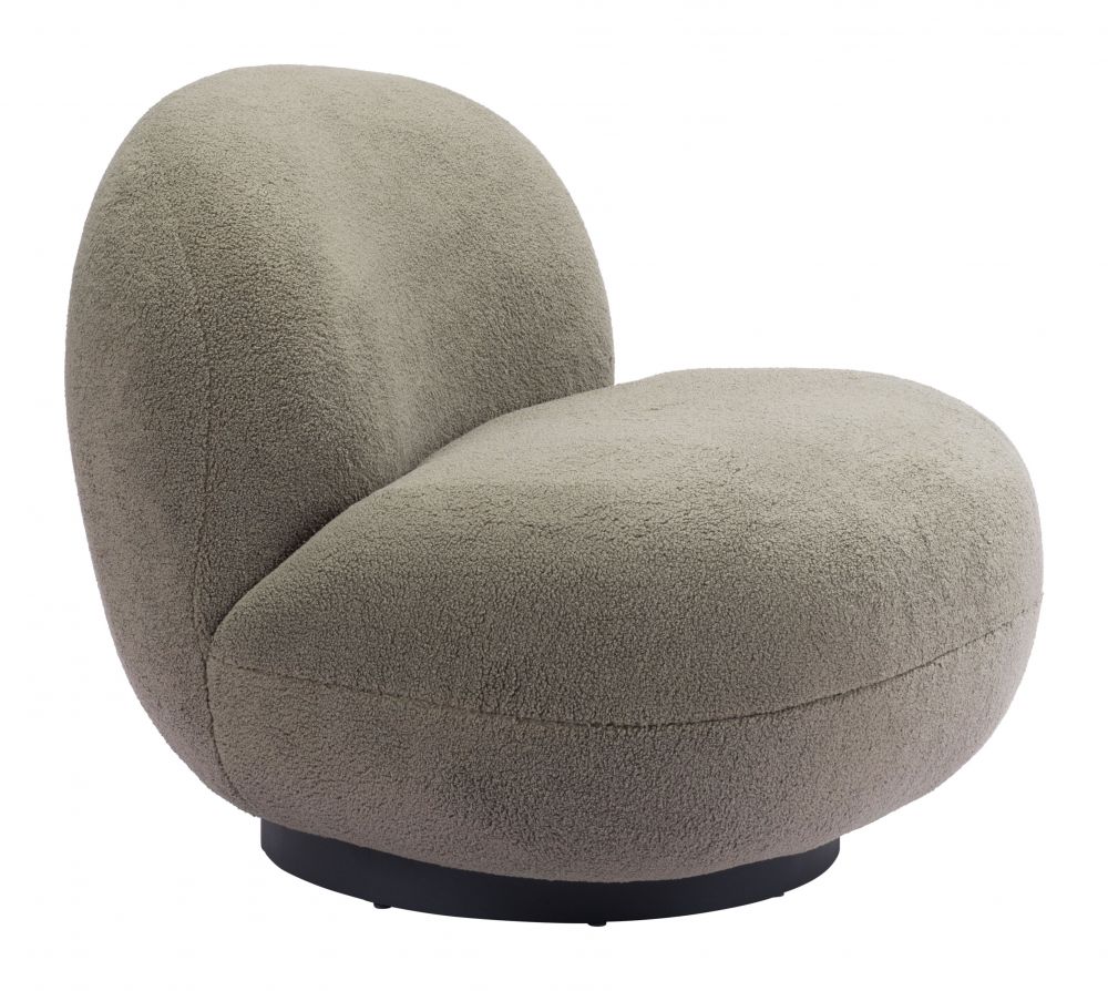 Myanmar Shearling Fabric Club Chair