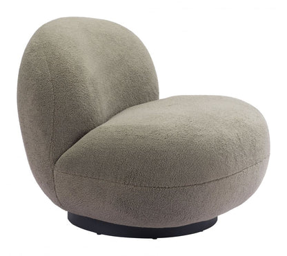 Myanmar Shearling Fabric Club Chair