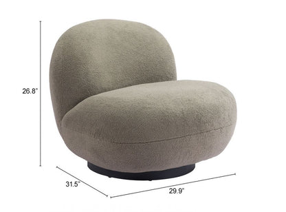 Myanmar Shearling Fabric Club Chair