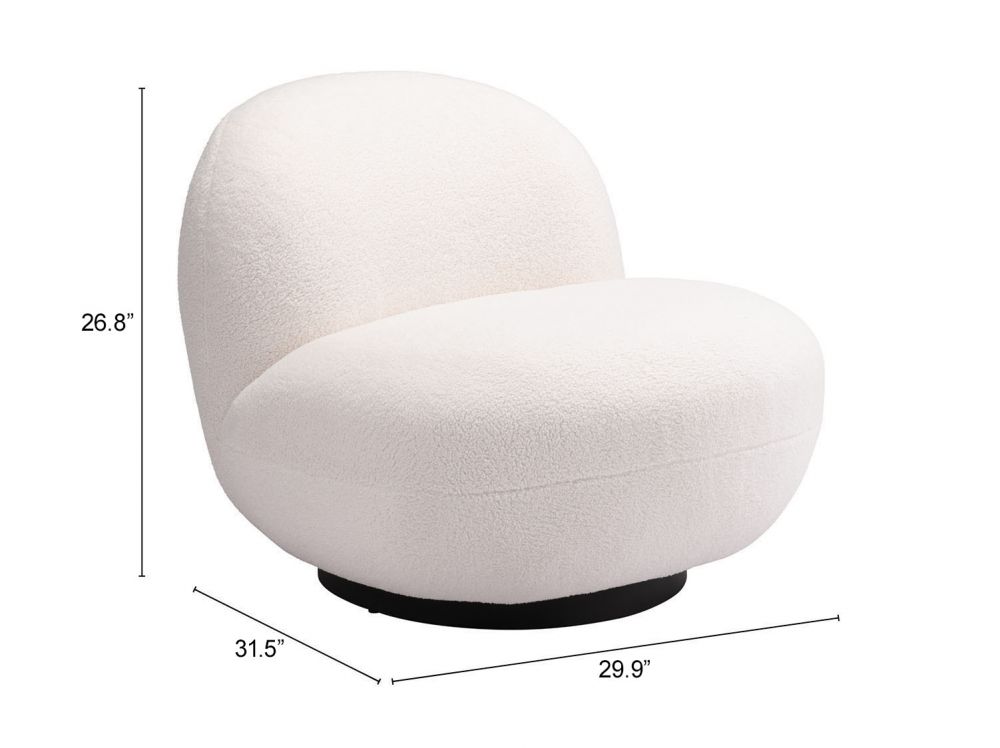 Myanmar Shearling Fabric Club Chair