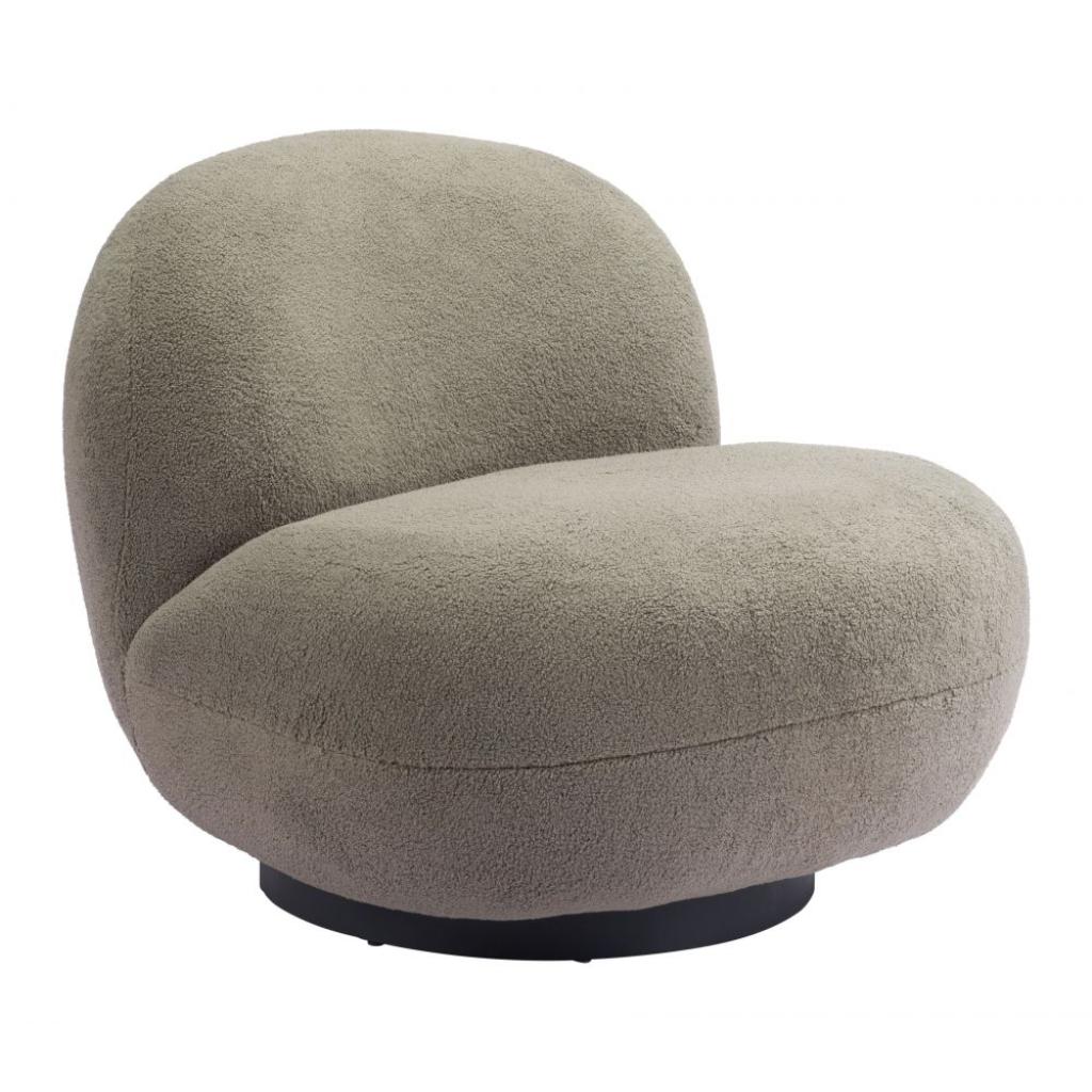 Myanmar Shearling Fabric Club Chair