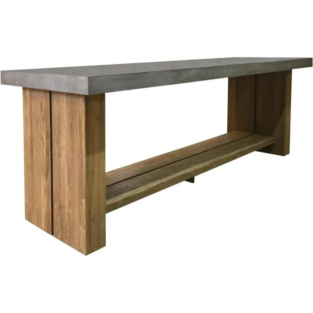 Mykonos  Concrete Slate Grey Outdoor Bar Table